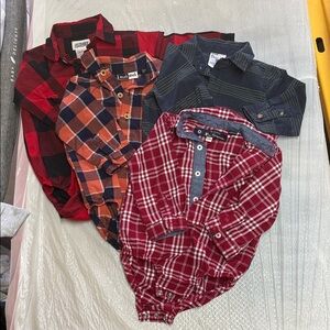 Bundle of Plaid Button-Up Shirts